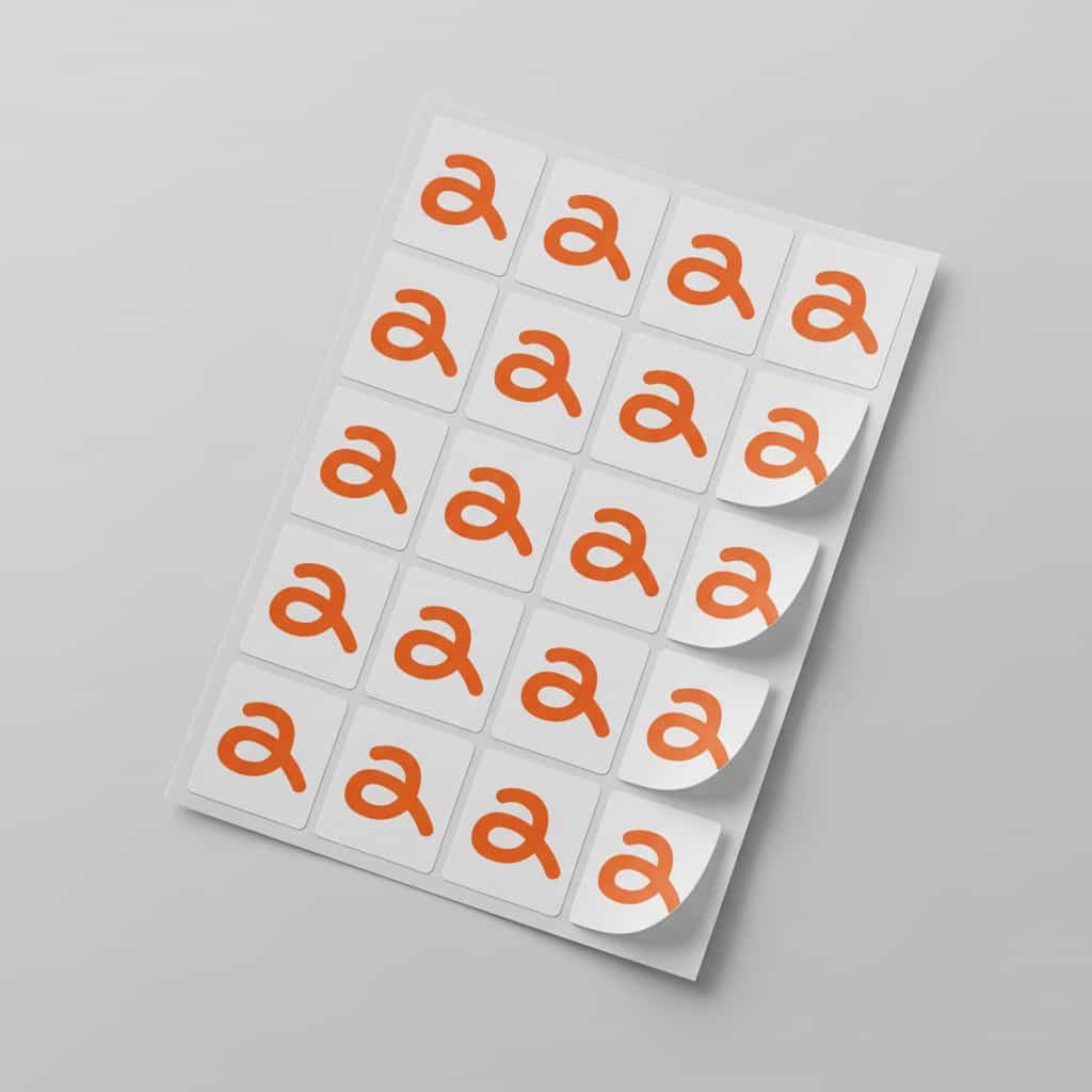 Vellen met stickers